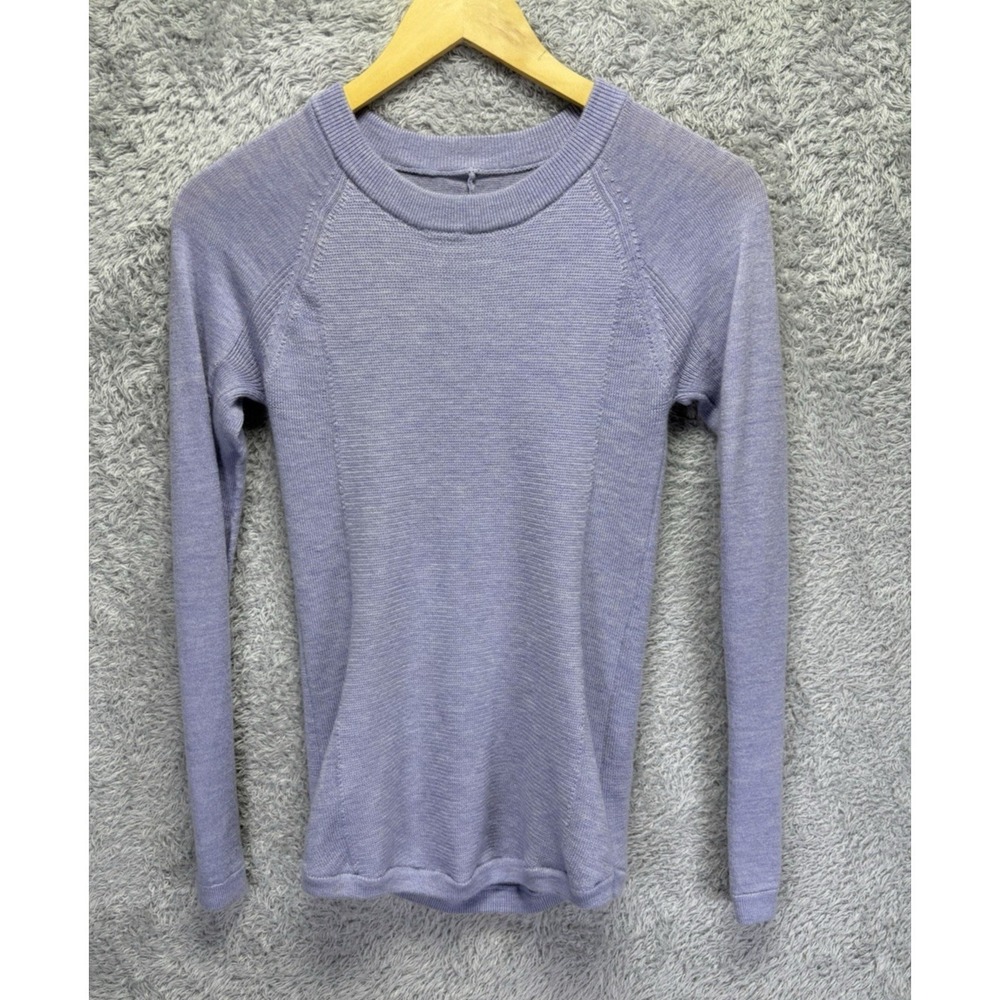 Lululemon Hello Aloe Crew Sweater Women's Small Lilac Purple Silk Blend Pullover